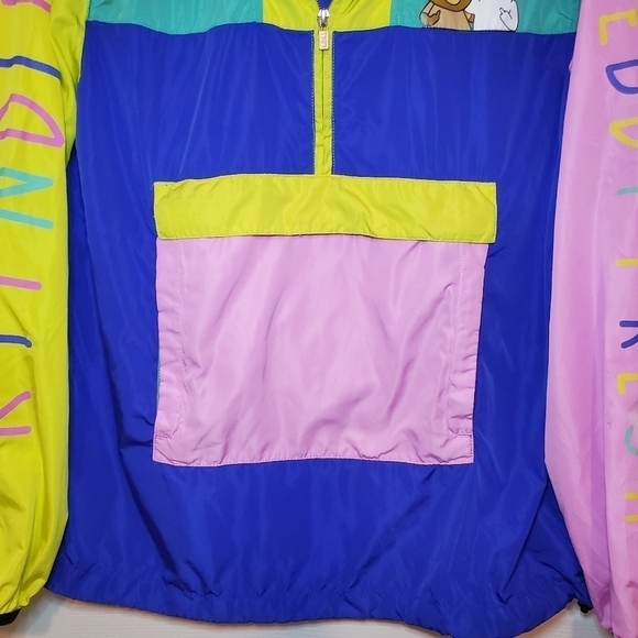 Teddy Fresh Rip N Dip Pastel Hooded Pullover Windbreaker Jacket Mens Medium - Picture 6 of 15